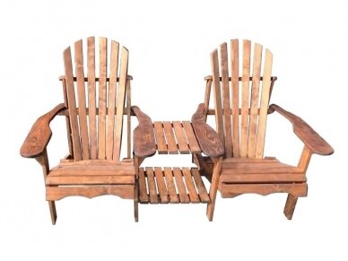 Kanadietiško stiliaus dviguba kėdė
